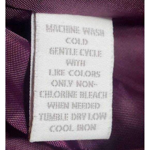 Charter Club Blazer Tweed/Fringe Trendy Purple/Pink/Coral Crop Button Women's M - Picture 8 of 8